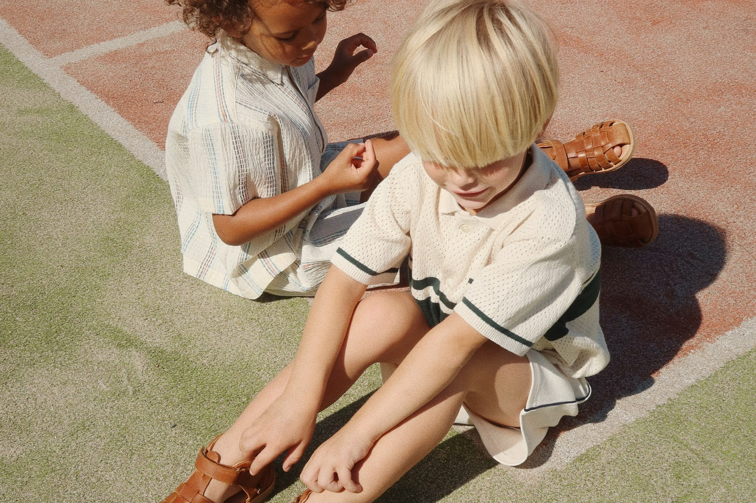 Konges Sløjd A/S WOVEN SHORT SLEEVE SHIRTS antique white