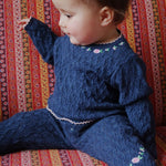 Konges Sløjd A/S KNITTED PANTS ensign blue