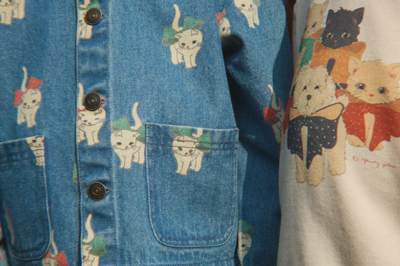 Konges Sløjd A/S WOVEN JACKETS & VESTS bow kitty denim