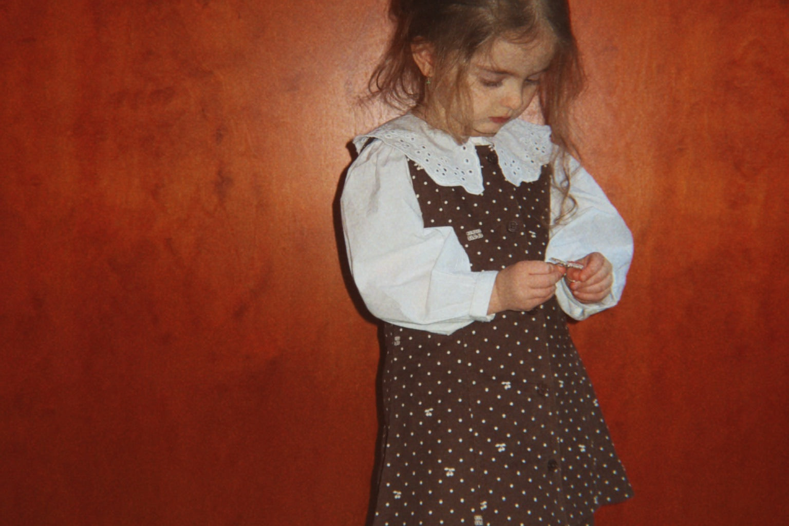 Konges Sløjd A/S WOVEN DRESSES cherry dot chocolate