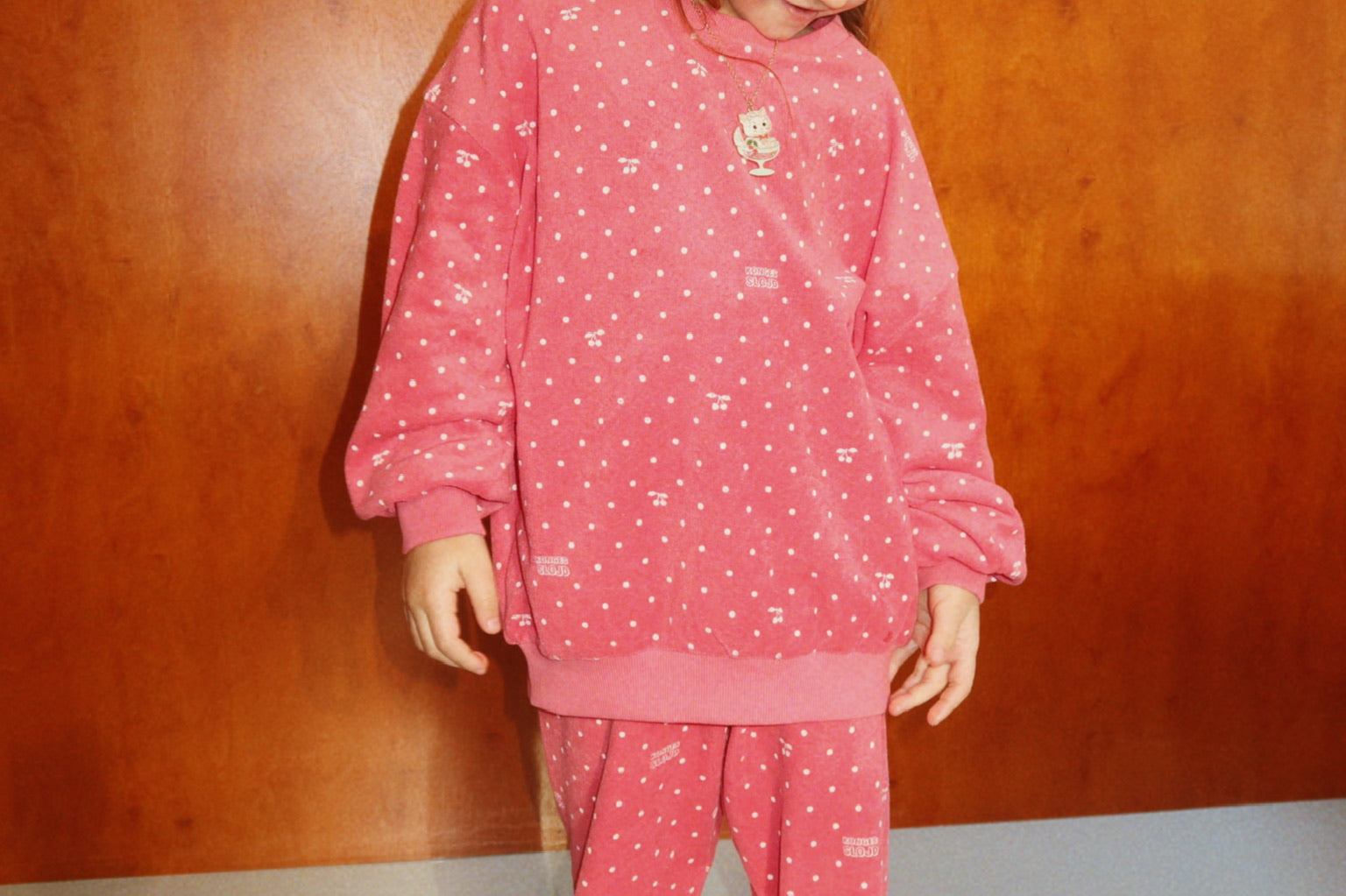 Konges Sløjd A/S JERSEY PANTS cherry berry dot