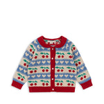 Konges Sløjd A/S KNITTED CARDIGANS cherry stripe