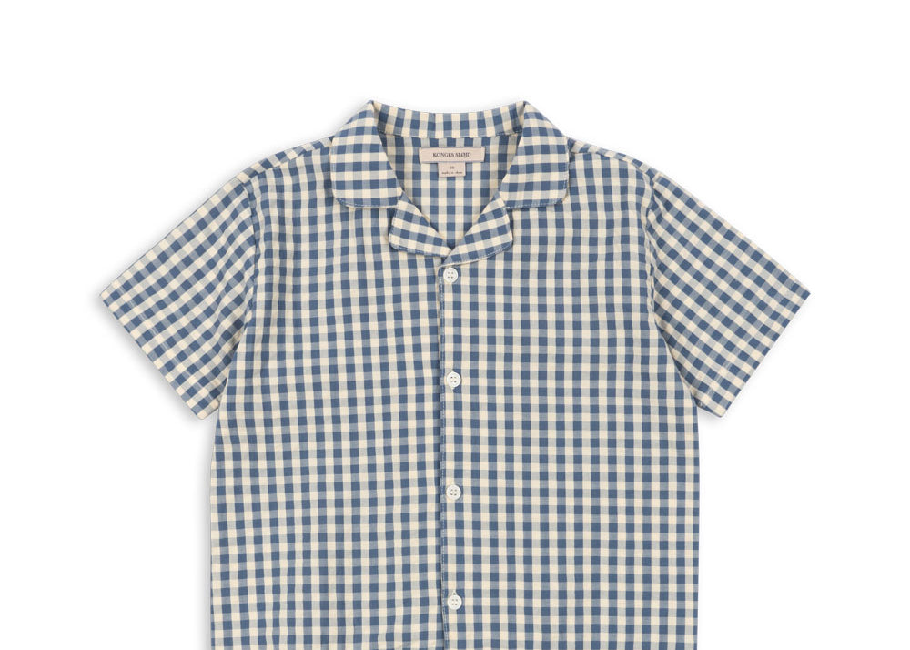 Konges Sløjd A/S WOVEN SHORT SLEEVE SHIRTS captains blue check