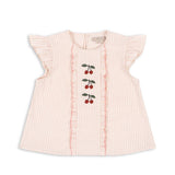 Konges Sløjd A/S WOVEN SHORT SLEEVE SHIRTS peony stripe