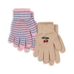 Konges Sløjd A/S GLOVES cherry/stripe