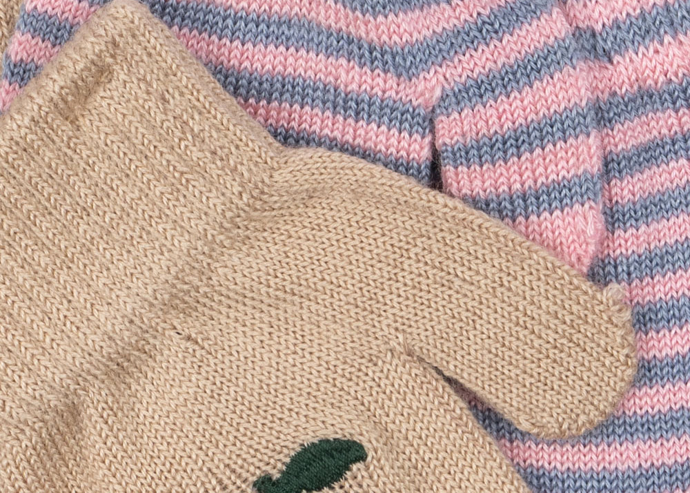 Konges Sløjd A/S MITTENS cherry/stripe
