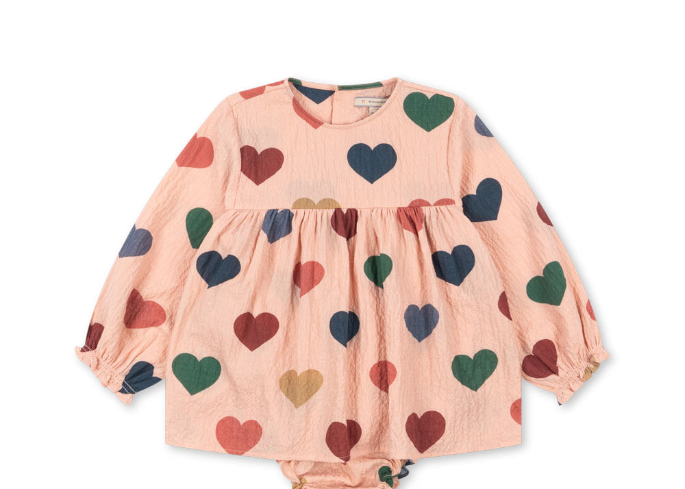 Konges Sløjd A/S WOVEN ROMPERS & JUMPSUITS coeur rose coloré