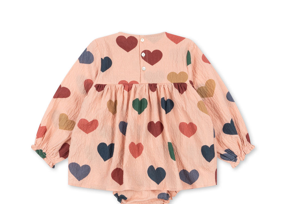 Konges Sløjd A/S WOVEN ROMPERS & JUMPSUITS coeur rose coloré