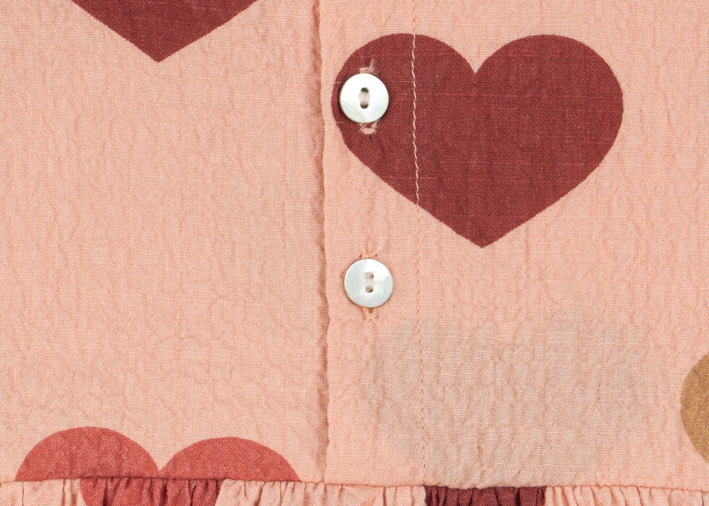 Konges Sløjd A/S WOVEN ROMPERS & JUMPSUITS coeur rose coloré