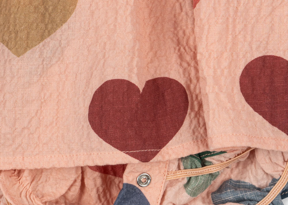 Konges Sløjd A/S WOVEN ROMPERS & JUMPSUITS coeur rose coloré