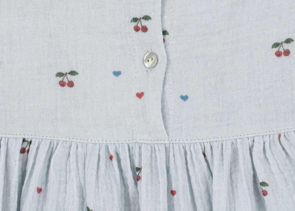 Konges Sløjd A/S WOVEN DRESSES cherry blue coeur
