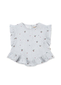 Konges Sløjd A/S WOVEN SHORT SLEEVE SHIRTS cherry blue coeur