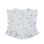 Konges Sløjd A/S WOVEN SHORT SLEEVE SHIRTS cherry blue coeur