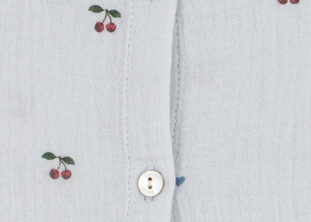 Konges Sløjd A/S WOVEN SHORT SLEEVE SHIRTS cherry blue coeur
