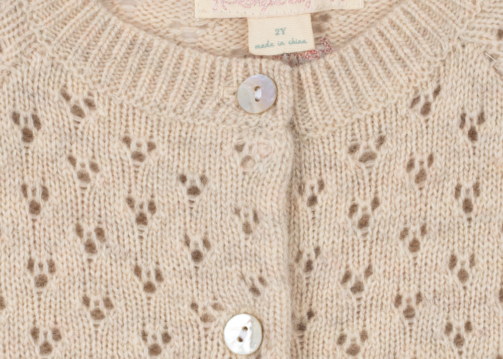 Konges Sløjd A/S KNITTED CARDIGANS cream and tulips