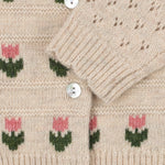 Konges Sløjd A/S KNITTED CARDIGANS cream and tulips