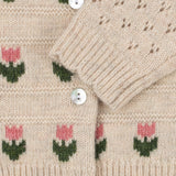 Konges Sløjd A/S KNITTED CARDIGANS cream and tulips