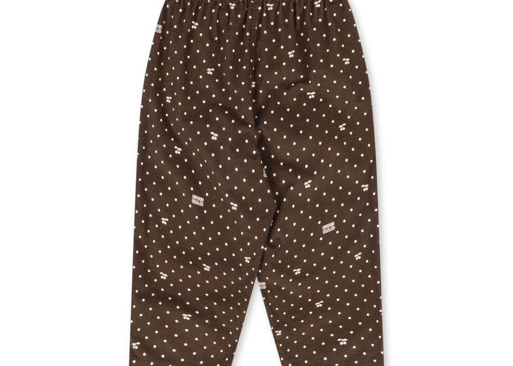 Konges Sløjd A/S WOVEN PANTS cherry dot chocolate
