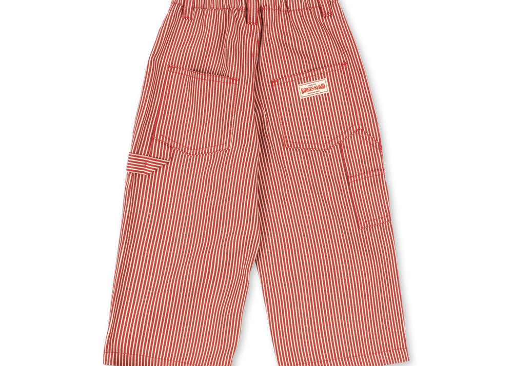 Konges Sløjd A/S WOVEN PANTS milk rouge stripe