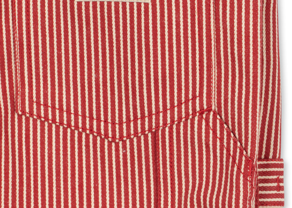 Konges Sløjd A/S WOVEN PANTS milk rouge stripe