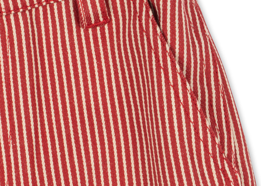 Konges Sløjd A/S WOVEN PANTS milk rouge stripe