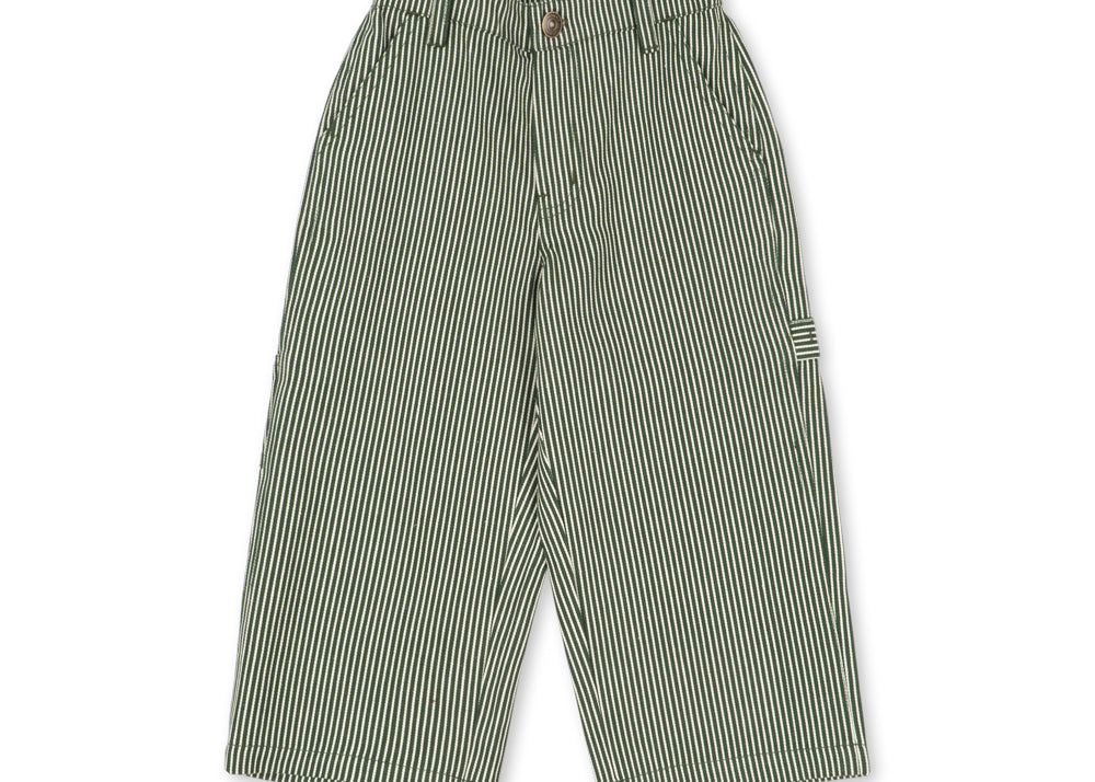Konges Sløjd A/S WOVEN PANTS milk verte stripe