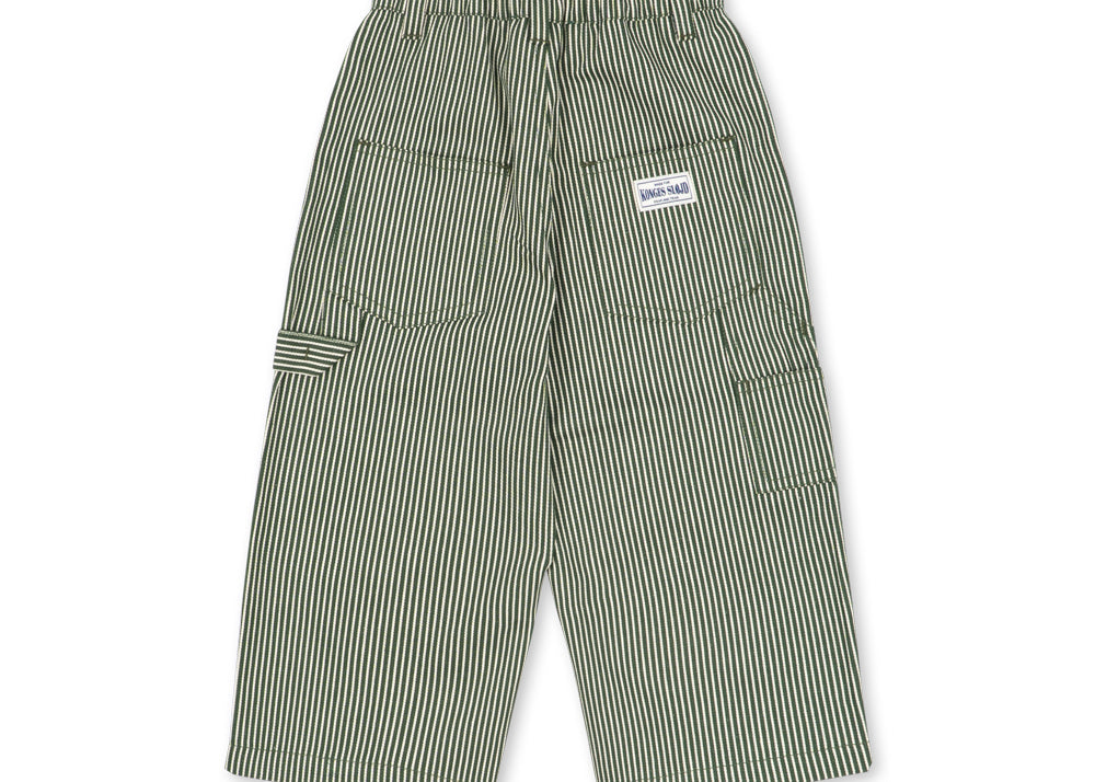 Konges Sløjd A/S WOVEN PANTS milk verte stripe